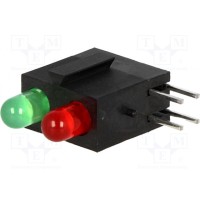 Led двухцветный,в корпусе KINGBRIGHT ELECTRONIC L-964ZM1G1ID-RV