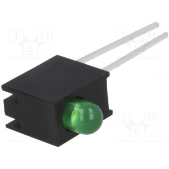 LED в корпусе зеленый 3мм OPTO Plus LED Corp. OPL-3004GD-60-H1A