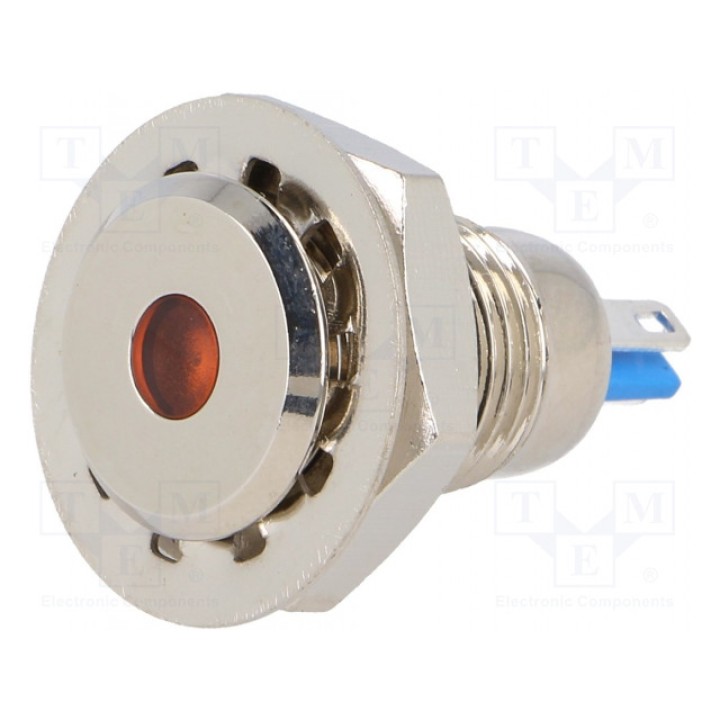 Индикаторная лампа LED плоский ONPOW GQ12F-DO12 (GQ12F-D-O-12)