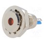 Индикаторная лампа LED плоский ONPOW GQ12F-DO12 (GQ12F-D-O-12)