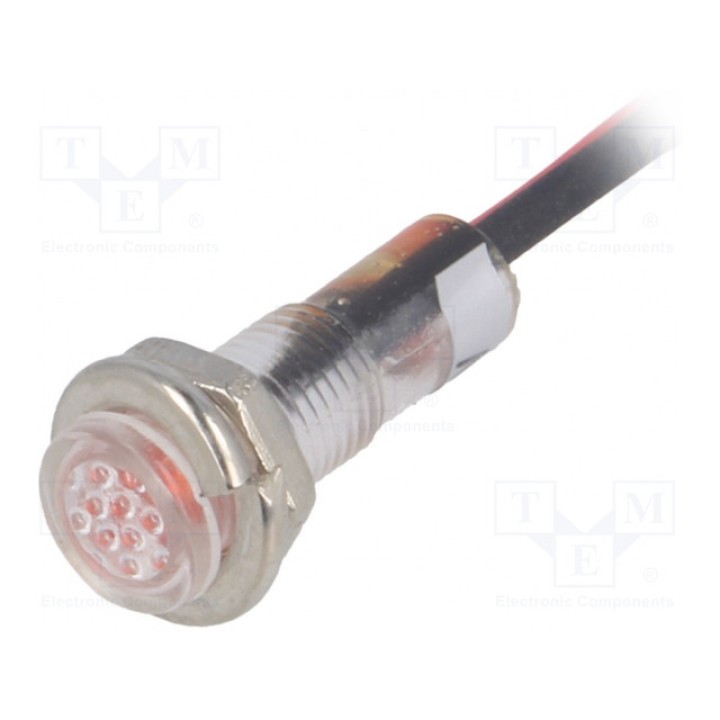 Индикаторная лампа LED плоский SCI R9-79L-11-12RED (ILL6-12R)