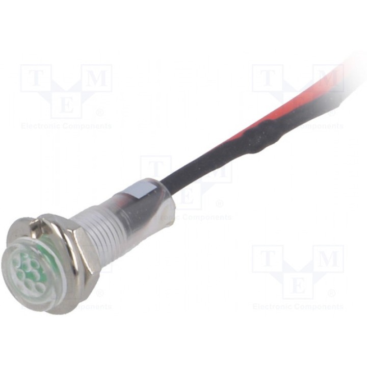 Индикаторная лампа LED плоский SCI R9-79L-11-24GREEN (ILL6-24G)