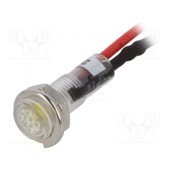 Индикаторная лампа LED плоский SCI R9-79L-11-24YELLOW (ILL6-24Y)