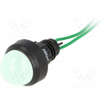 Индикаторная лампа LED выпуклый POLAM-ELTA LG-D20-230AC
