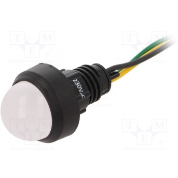 Индикаторная лампа LED выпуклый POLAM-ELTA LGY-D20-230ACWK