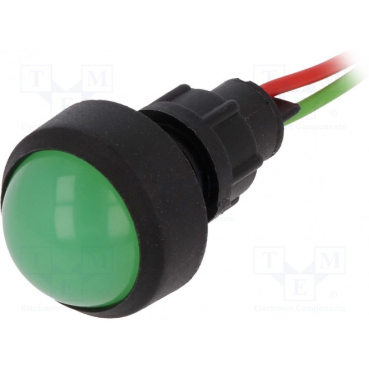 Индикаторная лампа LED выпуклый ELPROD LKD12-24-G (LKD12-24-G)