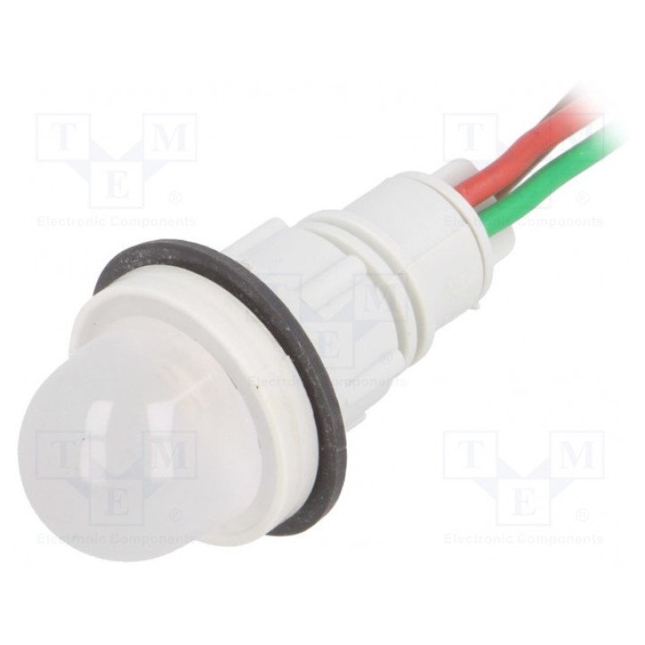 Индикаторная лампа LED выпуклый POLAM-ELTA LRG-D16H-24ACDCWK (LRG-D16H-24AC-DCWK)