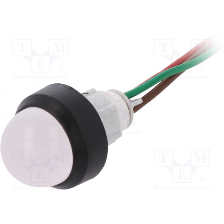 Индикаторная лампа LED выпуклый POLAM-ELTA LRG-D20H-24ACDCWK (LRG-D20H-24AC-DCWK)