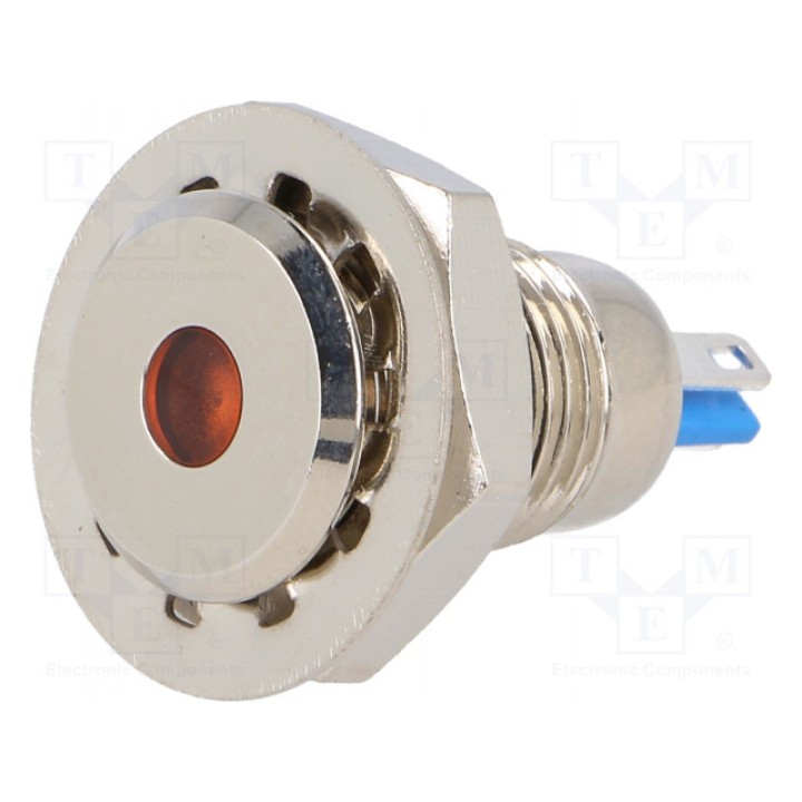 Индикаторная лампа led плоский ONPOW GQ12F-DO12 (GQ12F-D/O/12)
