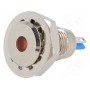 Индикаторная лампа led плоский ONPOW GQ12F-DO12 (GQ12F-D/O/12)