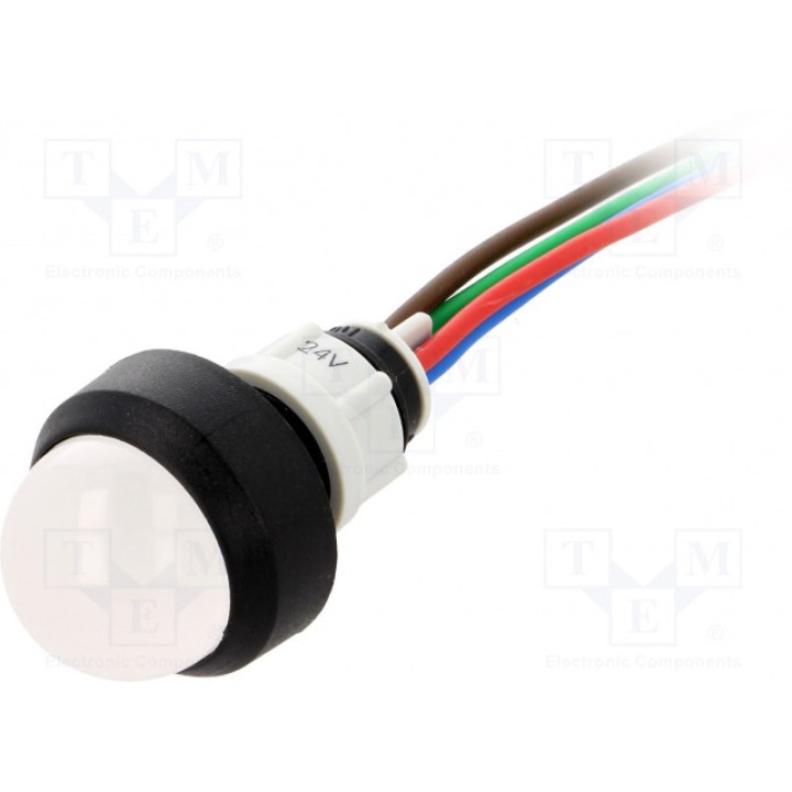 Индикаторная лампа led выпуклый POLAM-ELTA LRGB-D20-24ACDCWK (LRGB-D20-24AC/DCWK)