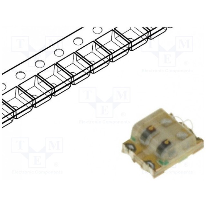 LED SMD 0605 KINGBRIGHT ELECTRONIC KPTB-1612SURKCGKC (KPTB-1612SURKCGKC)