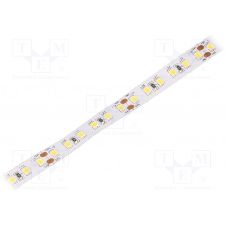 Лента LED белый нейтральный LED/м 120 SMD WISVA OPTOELECTRONICS HH-S120F010-2835NW-24 WHITE PCB IP20 (HH-40KTI-2835GWNA)