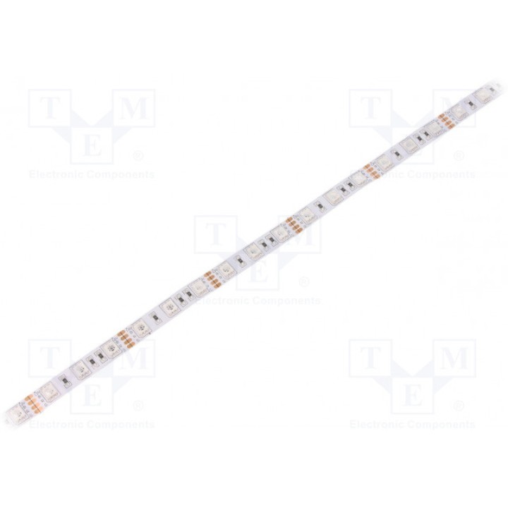 Лента LED RGB LED/м 60 SMD 5050 WISVA OPTOELECTRONICS HH-SRGB60F010-5050-12 WHITE PCB IP20 (HH-RGBGI-5050FWN)