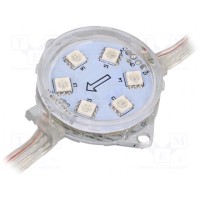 Модуль LED Цвет RGB WORLDSEMI HC-F12V-F45-6L