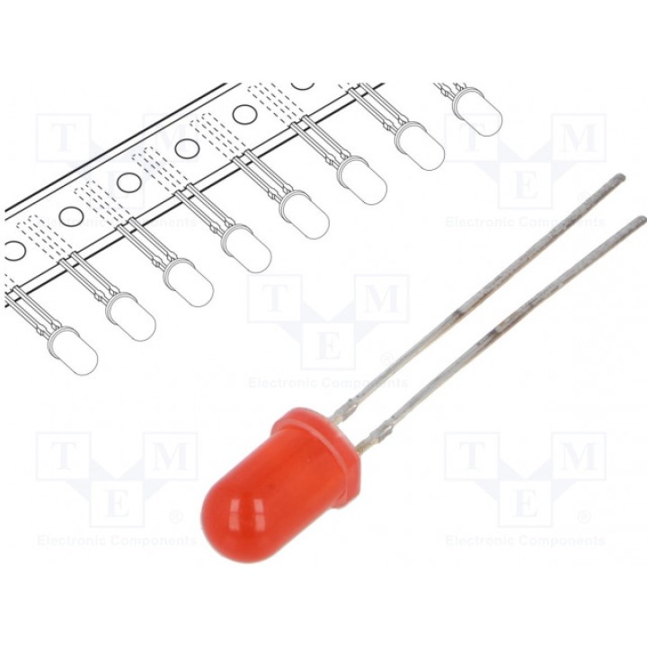 LED 5мм красный OPTOSUPPLY OSNR5134A-T (OSNR5134A-T)