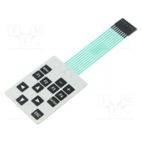 Клавиатура мембранная количество кнопок 13 QWERTY 