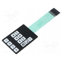 Клавиатура мембранная количество кнопок 13 QWERTY 