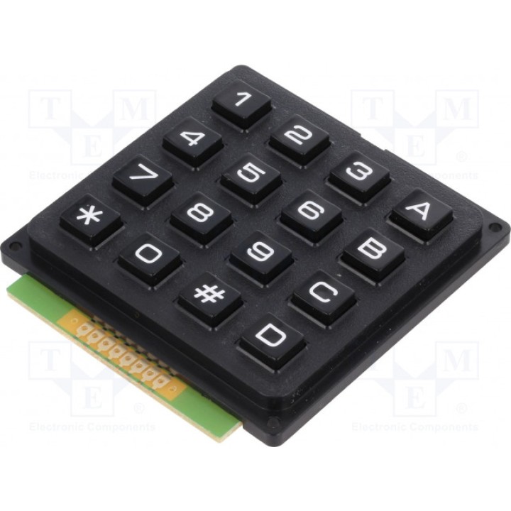 Клавиатура пластик количество кнопок 16 ACCORD AK-1604-N-BBW (KB1604-PNB)