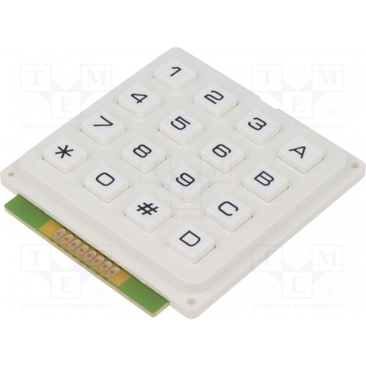 Клавиатура пластик количество кнопок 16 ACCORD AK-1604-N-WWB (KB1604-PNW)