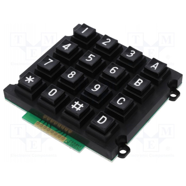 Клавиатура пластик количество кнопок 16 ACCORD AK-1607-N-BBW-WP (AK-1607-N-BBW-WP)
