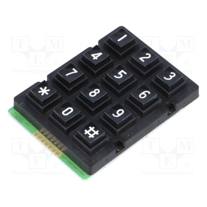 Клавиатура пластик количество кнопок 12 ACCORD AK-207-N-BBW-WP (AK-207-N-BBW-WP)