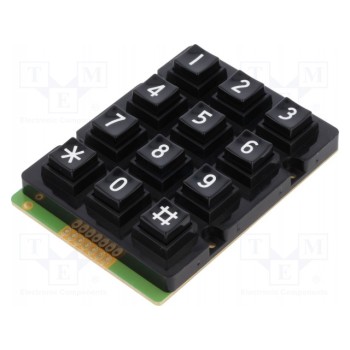 Клавиатура пластик количество кнопок 12 ACCORD AK-207-N-BBW