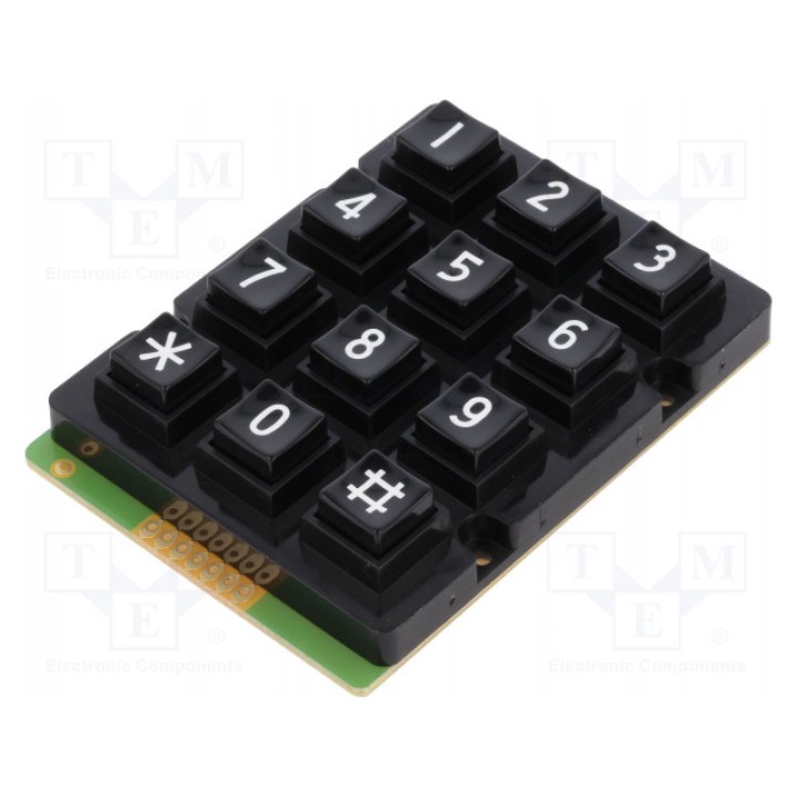 Клавиатура пластик количество кнопок 12 ACCORD AK-207-N-BBW (KB207-PNB)