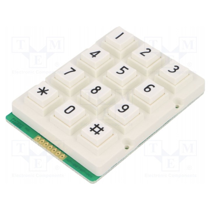 Клавиатура пластик количество кнопок 12 ACCORD AK-207-N-WWB-WP (KB207-PNW-WP)