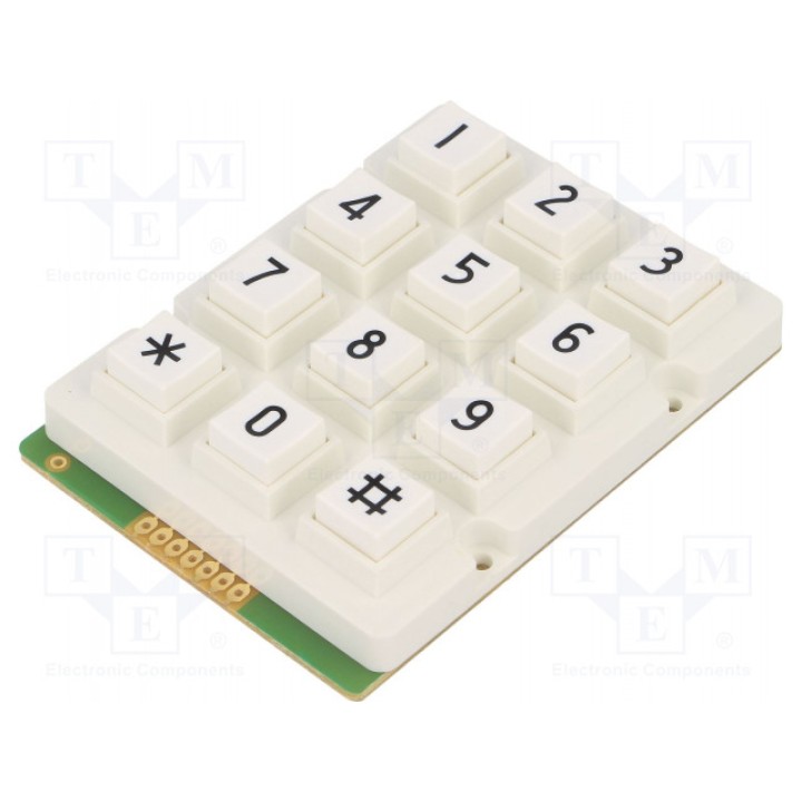 Клавиатура пластик количество кнопок 12 ACCORD AK-207-N-WWB (KB207-PNW)