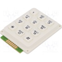 Клавиатура пластик количество кнопок 12 ACCORD AK-304-A-WWB