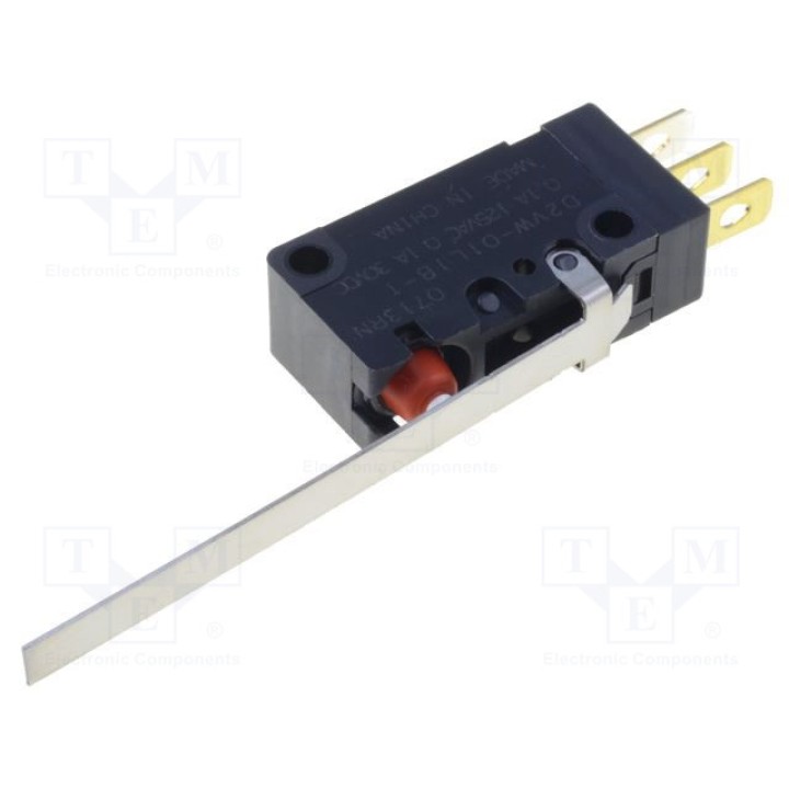 Микропереключатель snap action с рычагом OMRON D2VW-01L1B-1 (D2VW-01L1B-1)