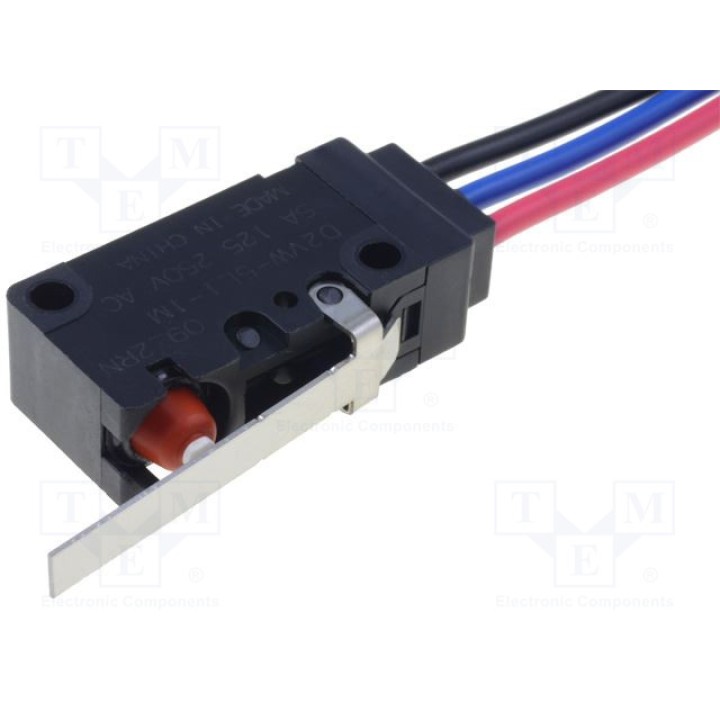 Микропереключатель snap action с рычагом OMRON D2VW-5L1-1M (D2VW-5L1-1M)