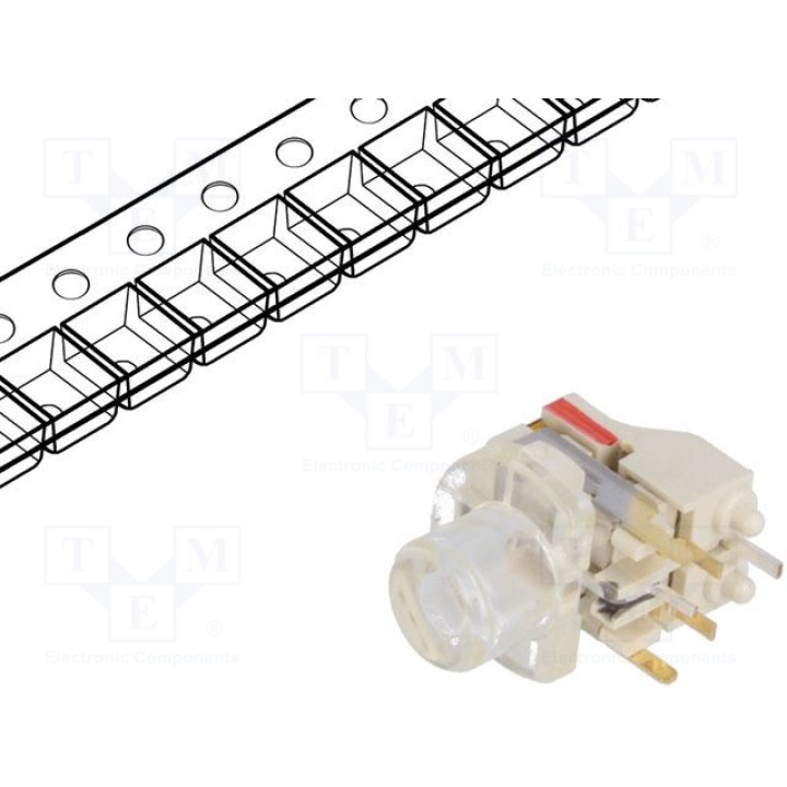 Тактовая кнопка spst-no DIPTRONICS ML3-AG2HR-CT-V-R (ML3-AG2HR-CT-V-R)