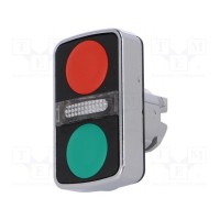Переключатель двойной 1-позиционный SCHNEIDER ELECTRIC ZB4BW7A3740