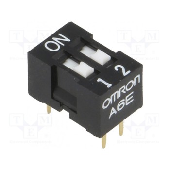 DIP переключатель 2 секционный OMRON A6E-2101-N