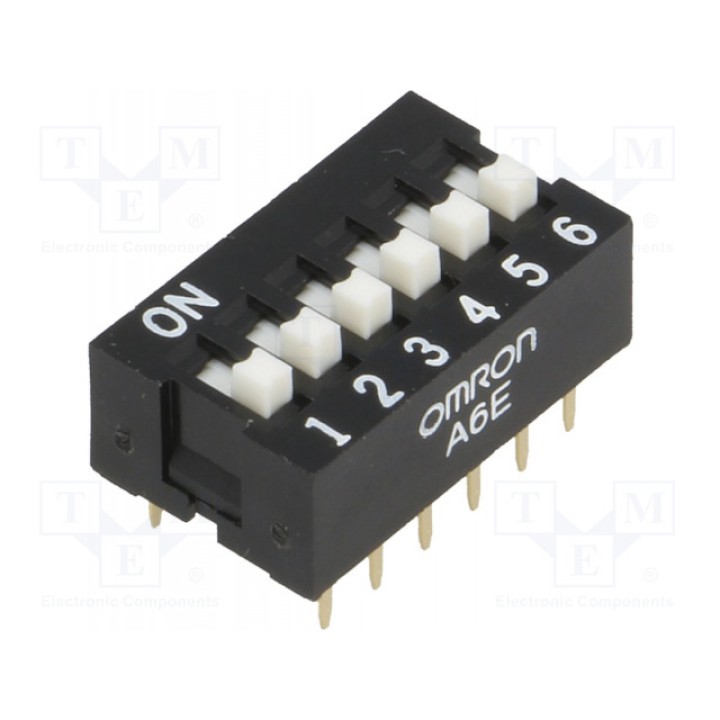 DIP переключатель 6 секционный OMRON A6E-6104-N (A6E-6104)