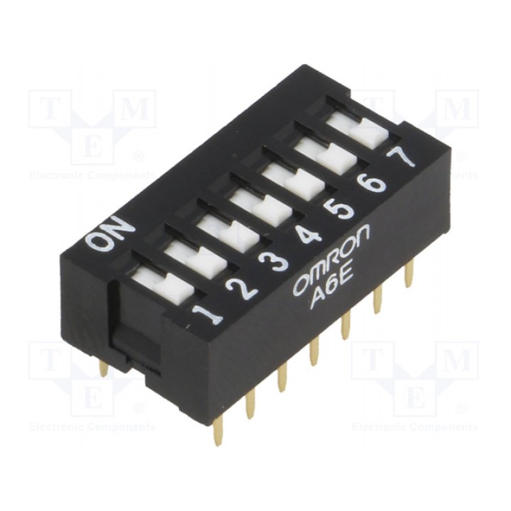 DIP переключатель 7 секционный OMRON A6E-7101-N (A6E-7101)
