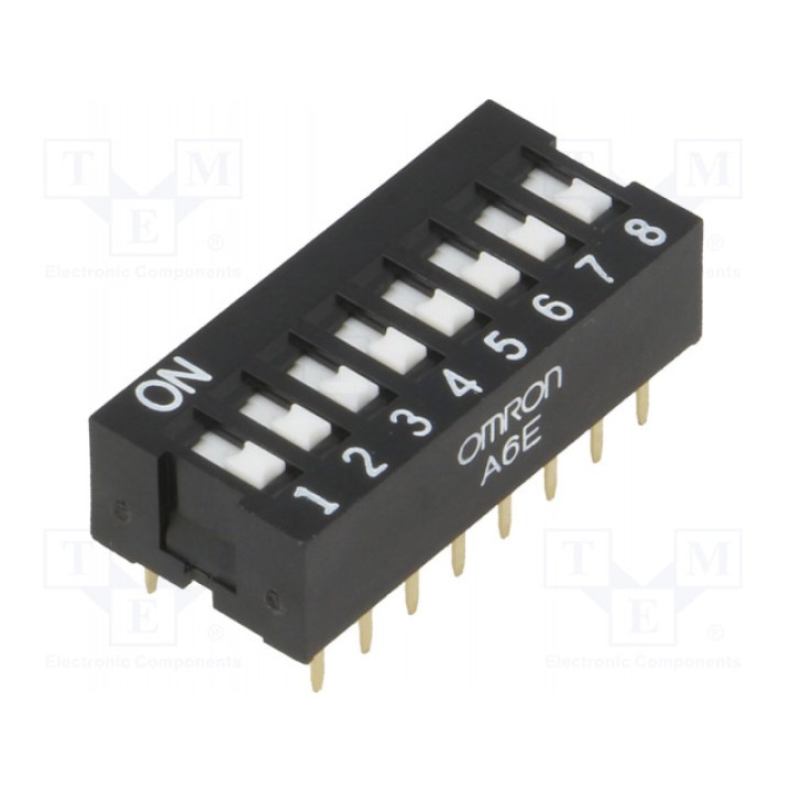 DIP переключатель 8 секционный OMRON A6E-8101-N (A6E-8101)