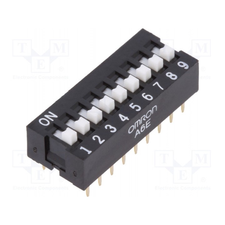 DIP переключатель 9 секционный OMRON A6E-9104-N (A6E-9104)