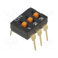 ДИП переключатель 3 секционный OMRON A6T-3104