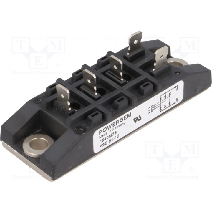 Трехфазный диодный мост urmax 1, 2кв POWERSEM PSD 5112 (PSD51/12)
