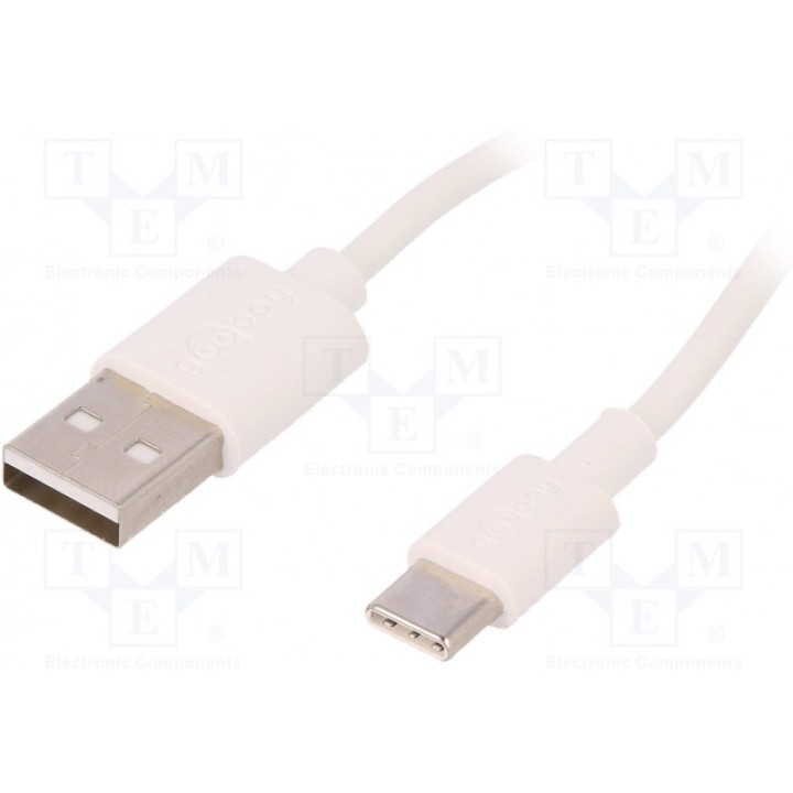 Кабель USB 20 Goobay 59126 (USB-USBC-0.5-WH)