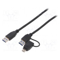 Кабель Goobay USBA-A-C-010-BK