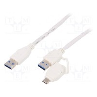 Кабель Goobay USBA-A-C-030-WH