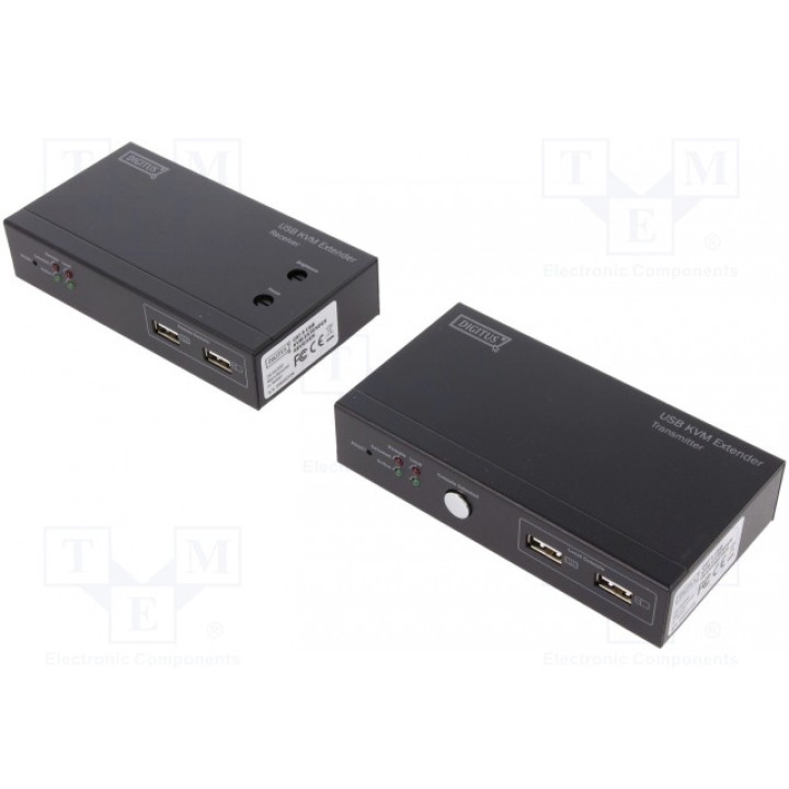 Гнездо RJ45 x2гнездо USB B miniD-Sub 15pin HD гнездо x3 DIGITUS DS-51200 (DS-51200)