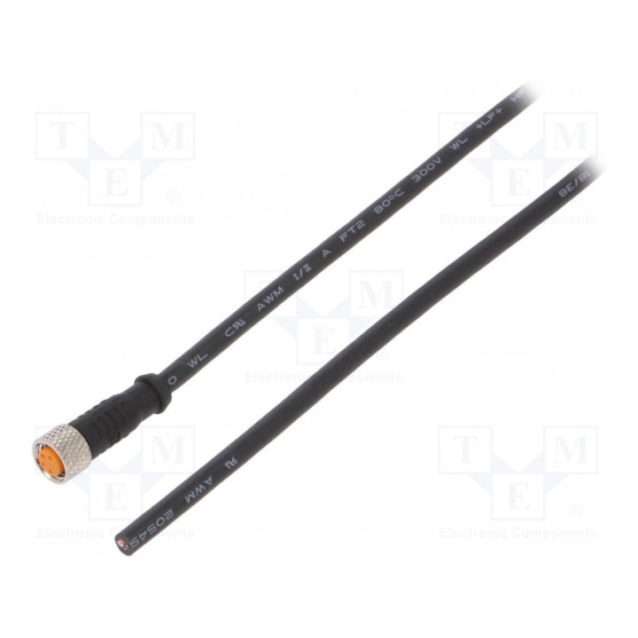 Соединительный кабель M8 PIN 4 прямой LUTRONIC 0800 04 002 10M (080004002-10M)