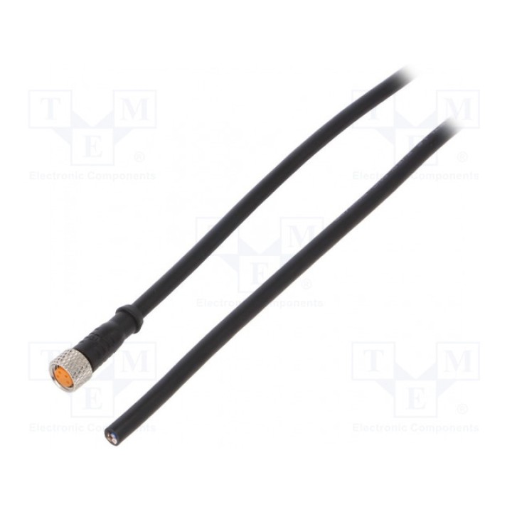 Соединительный кабель M8 PIN 4 прямой 2м LUTRONIC 0800 04 002 2M (080004002-2M)