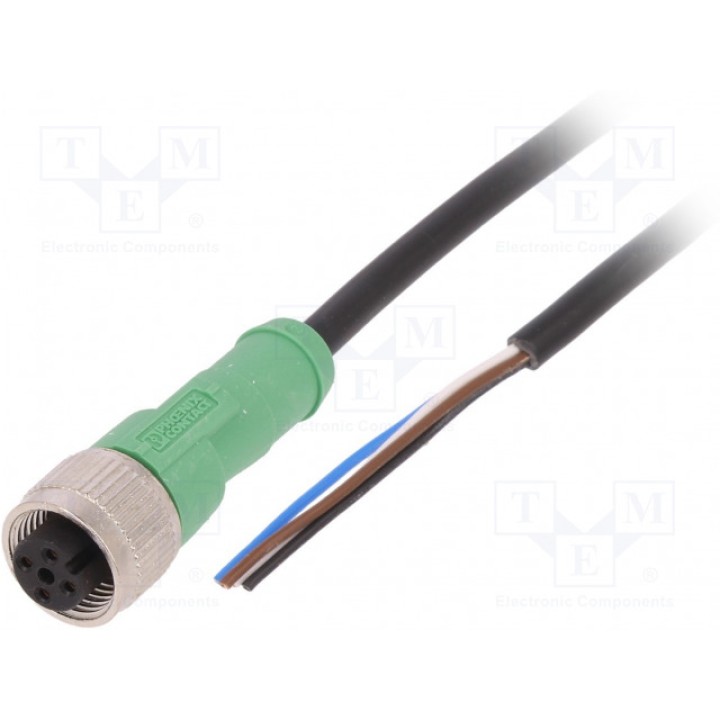 Соединительный кабель M12 PIN 4 прямой PHOENIX CONTACT SAC-4P-5,0-PVCM12FS (1404408)