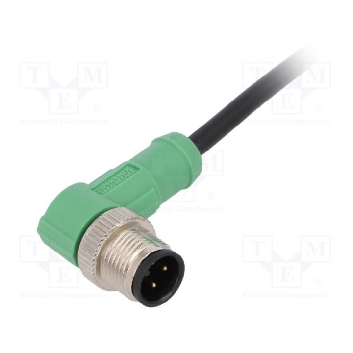 Соединительный кабель M12 PIN 3 угловой PHOENIX CONTACT SAC-3P-M12MR5,0-PVC (1414449)